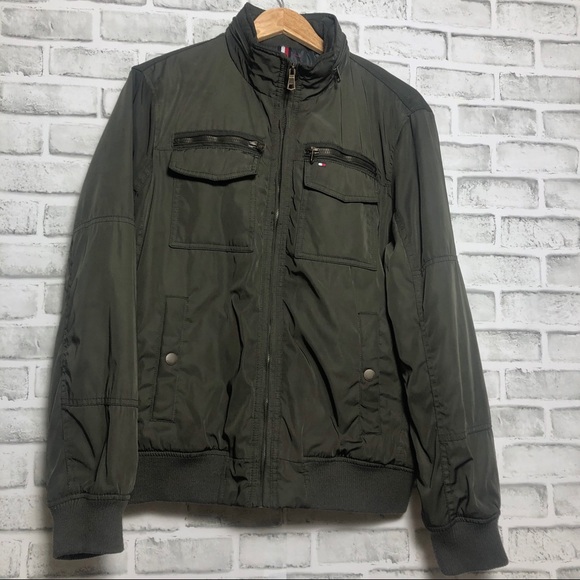 Men's filled Performance Bomber green Jacket M - Picture 2 of 16